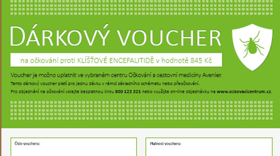 Dárkový voucher na očkování proti klíšťové encefalitidě